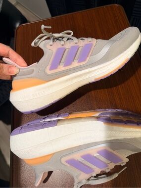 Adidas Boost Women's Gray Lavender Running Shoes Size 13